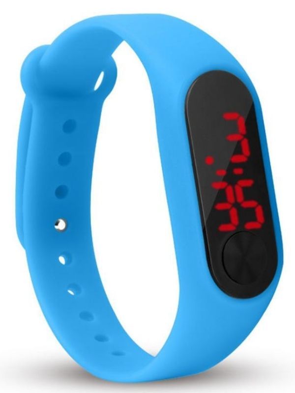 Relógio Digital Esportivo Bracelete Led Azul Sky - Compre Agora Online